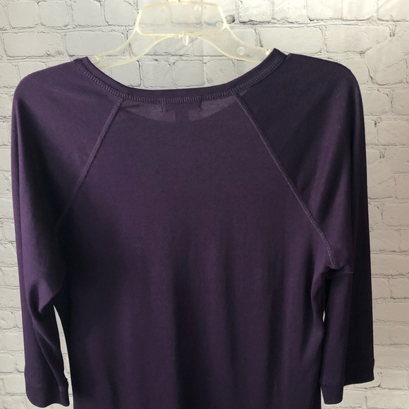 Women's Lauren Ralph Lauren purple 100 percent cotton shirt with button detail. - Picture 6 of 11